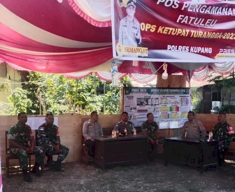 Kapolres Kupang Beri Apresiasi Kepada Personil TNI-AD Yang Ikut  Perkuat Pengamanan Pospam Operasi Ketupat 2023