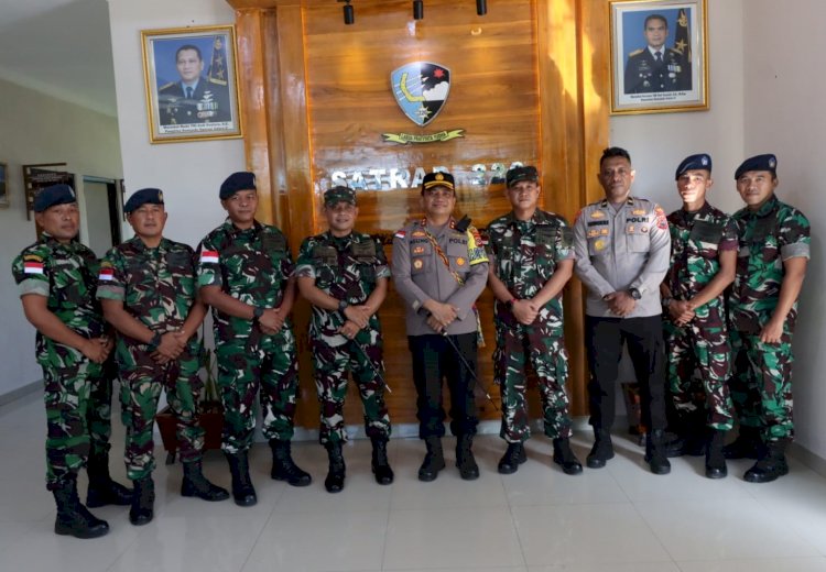 Jalin Silaturahmi Dengan Dansat Radar 226 Buraen, Kapolres Kupang Bangun Sinergitas dengan TNI-AU
