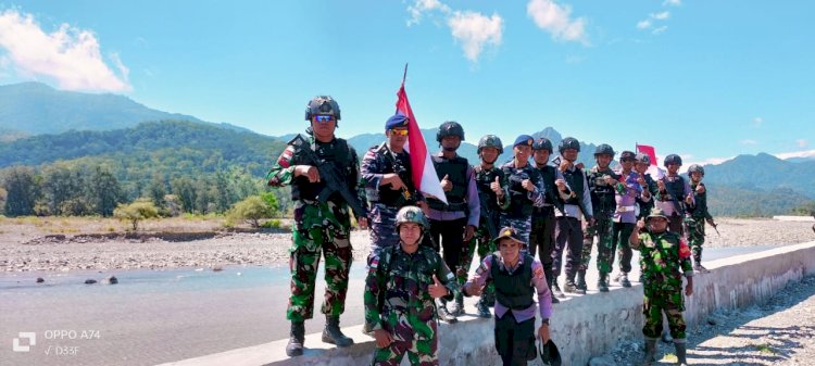 Jamin Keamanan Batas Negara, TNI-Polri di Amfoang Timur Lakukan Patroli Bersama