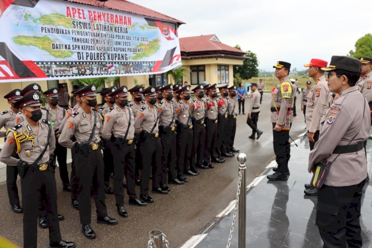 Kapolres Kupang Terima 26 Siswa Latja Diktukba Polri Gelombang I TA.2023 Asal SPN Polda NTT