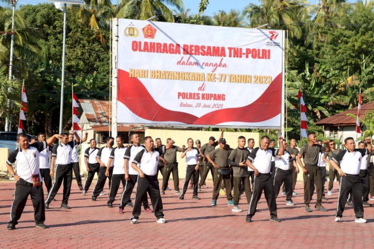 Gelar Olahraga Bersama TNI Hingga Donor Darah Kapolres 'Kebersamaan Kita Tidak Hanya Sampai Disini'