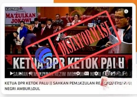 [Disinformasi] DPR RI Resmi Makzulkan Presiden Jokowi