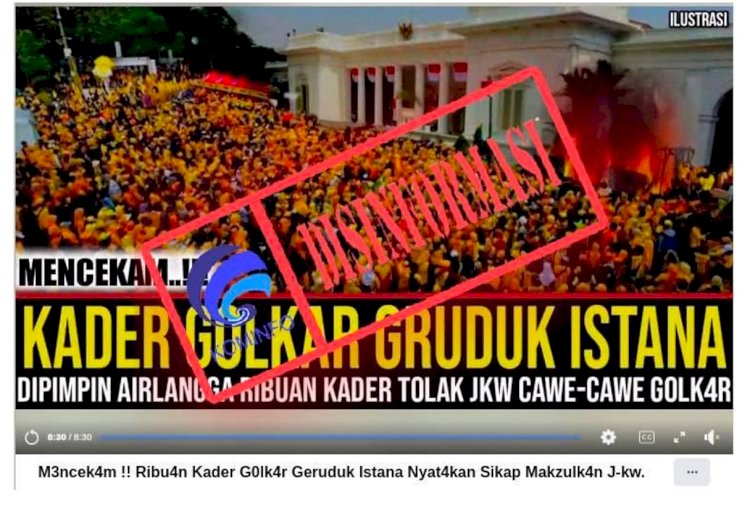 [Disinformasi] Ribuan Kader Partai Golkar Mengepung Istana Presiden