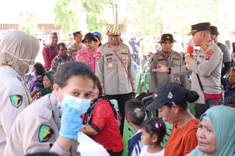 Bhakti Kesehatan Kapolda NTT Layani 1000 lebih Pasien di Kecamatan Sulamu Secara Gratis