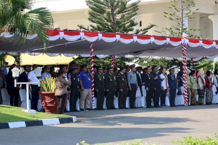 Hadiri Upacara HUT TNI, Kapolres Kupang  Ucapkan Selamat Ulang Tahun TNI ke-78