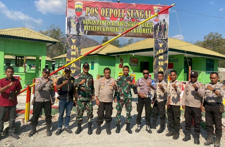 Kapolres Kupang Jalin Silaturahmi  dengan Personil TNI Hingga Batas Negara