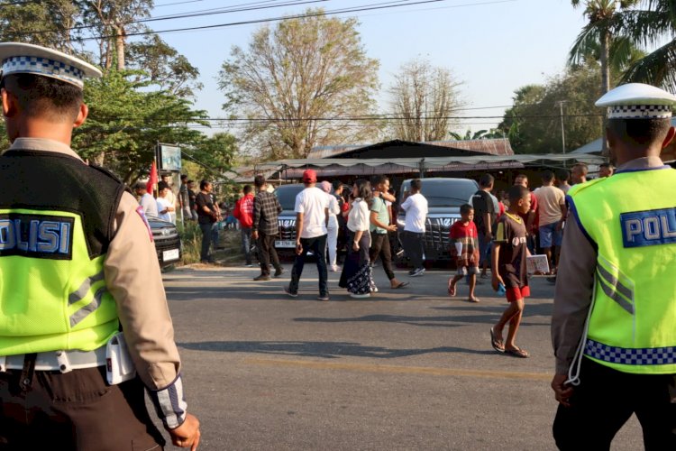Kapolres Kupang Pimpin Langsung Pengamanan Kunjungan Ketua PSI di Kabupaten Kupang