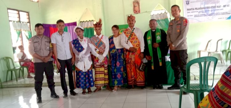 Gelar Minggu Kasih, Satgas Preemtif Polres Kupang Sambangi Gereja  Imanuel Bonet