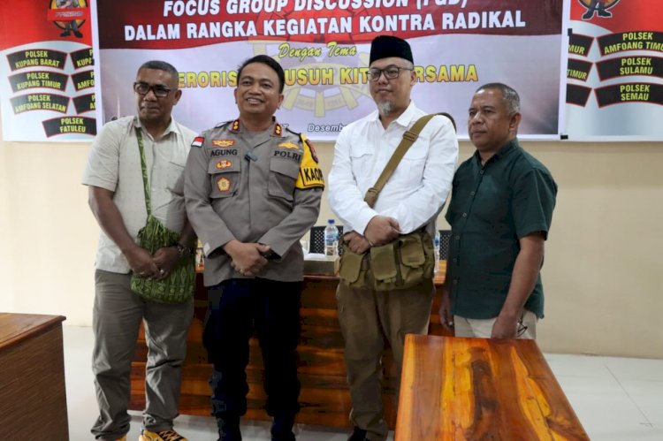 Kapolres Kupang dan Ketua FKUB Ajak Masyarakat Kabupaten Kupang Lapor Bila Ada Informasi Berbau Radikalisme