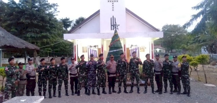 Kapolsek Amfoang Timur Rangkul TNI Amankan Malam Tahun  Baru di Perbatasan Negara