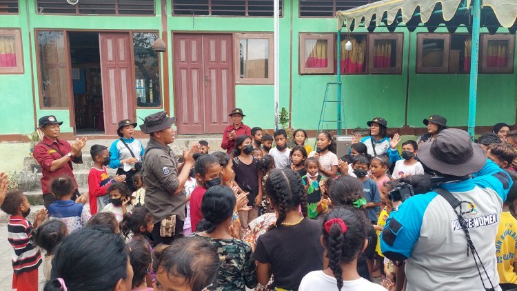 Tim Trauma Healing Polri Bantu Pemulihan Psikologis 267 Anak Korban Erupsi Gunung Lewotobi