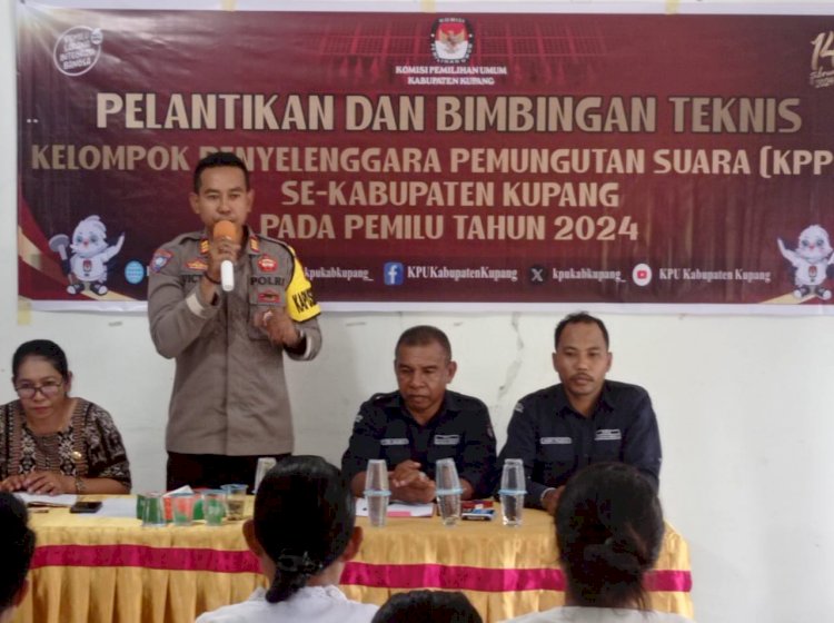 KPPS Kabupaten Kupang Mulai Dilantik, Kapolres Himbau Kelompok Penyelenggara Pemilu Bersikap Netral