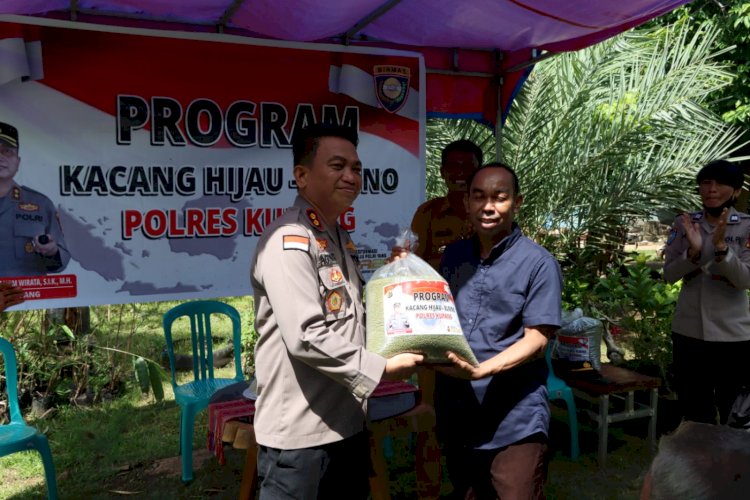 Satuan Binmas Polres Kupang Lounching Program Kacang Hijau-Elnino Polres Kupang