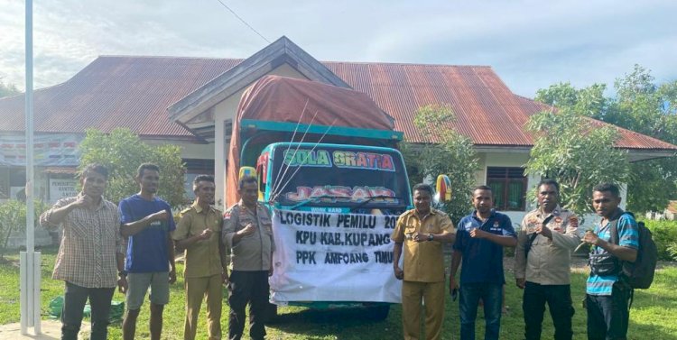 Logistik Pemilu dari Perbatasan NKRI-RDTL Masuk KPUD Kabupaten Kupang