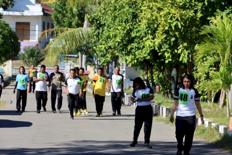 Ratusan Personil Polres Kupang Gelar Tes Samjas Semester I Tahun 2024