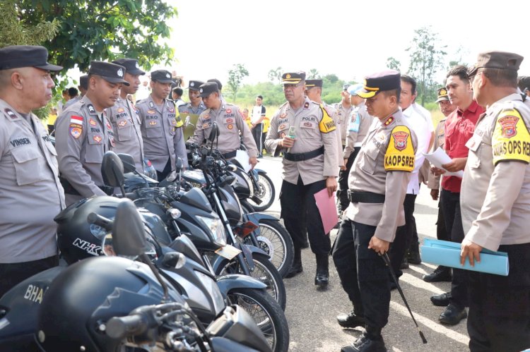 Kapolres Kupang Terjun Langsung Periksa Senjata dan Ranmor Anggotanya