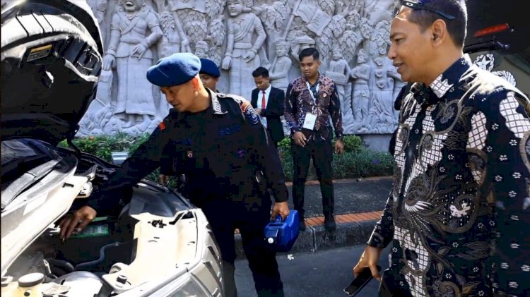 Pastikan Keamanan, Polisi Sterilisasi Tempat dan Barang yang Akan Digunakan Kegiatan WWF ke-10