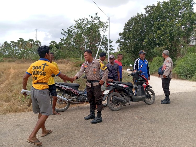 Kapolsek Semau  Iptu Nanang Sudiro Lakukan Sambang di Desa Uitiuh Ana