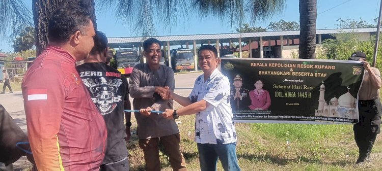 Peringati Idul Adha 1445 H, Kapolres Kupang Sumbang Satu Ekor Sapi Kurban