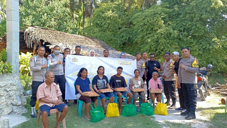 Komunitas Bintara Polri Angkatan XXIV Polres Kupang Gelar Bansos Menyambut Hari Bhayangkara ke-78