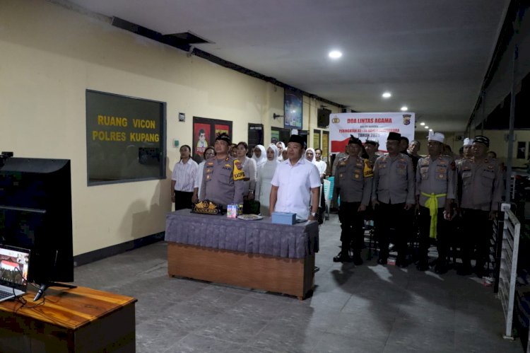 Polres Kupang Hadiri Doa Lintas Agama Jelang HUT Bhayangkara ke-78 Secara Virtual