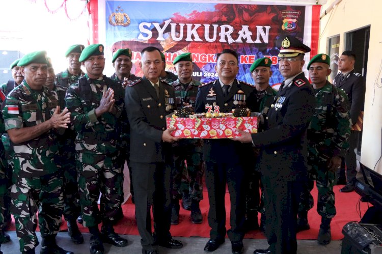 Upacara HUT Bhayangkara ke-78 Polres Kupang  Diwarnai Jai dan Potong Tumpeng Hingga Doa Syukuran Bersama