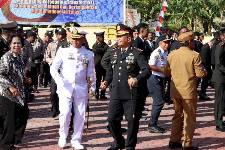 Upacara HUT Bhayangkara ke-78 Polres Kupang  Diwarnai Jai dan Potong Tumpeng Hingga Doa Syukuran Bersama