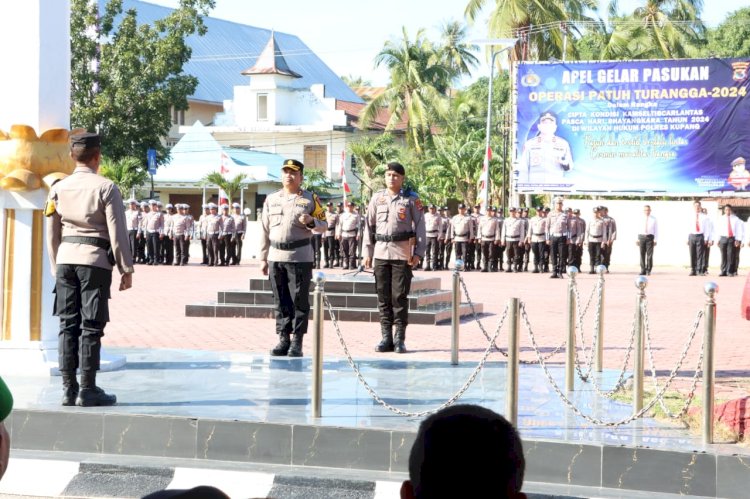 Operasi Patuh Turangga 2024: Polres Kupang Adakan Apel Gelar Pasukan