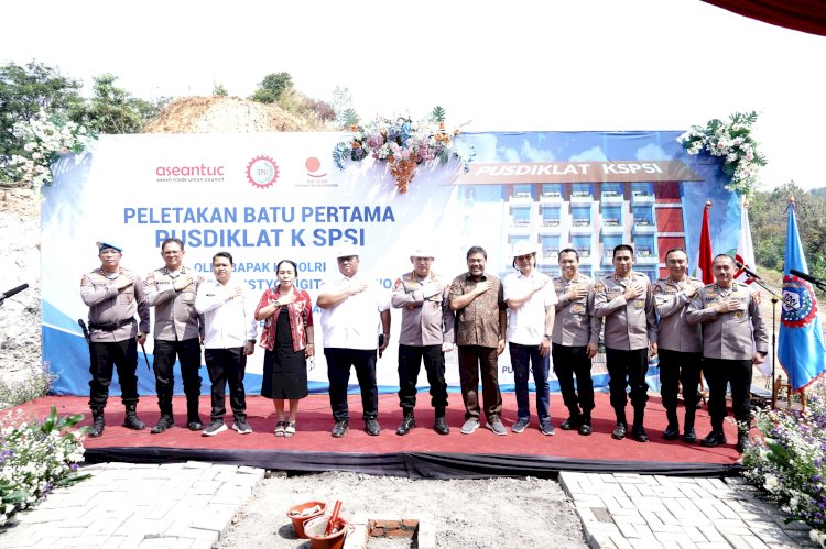 Kapolri Laksanakan Peletakan Batu Pertama Pembangunan Gedung Pusdiklat SPSI di Kawasan Jatiluhur Kabupaten Purwakarta