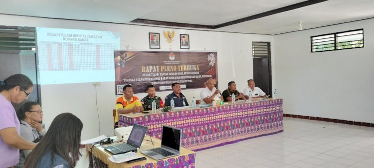 Polres Kupang Jamin Keamanan Rapat Pleno Terbuka Rekapitulasi Daftar Pemilih Hasil Pemutakhiran Tingkat Kecamatan