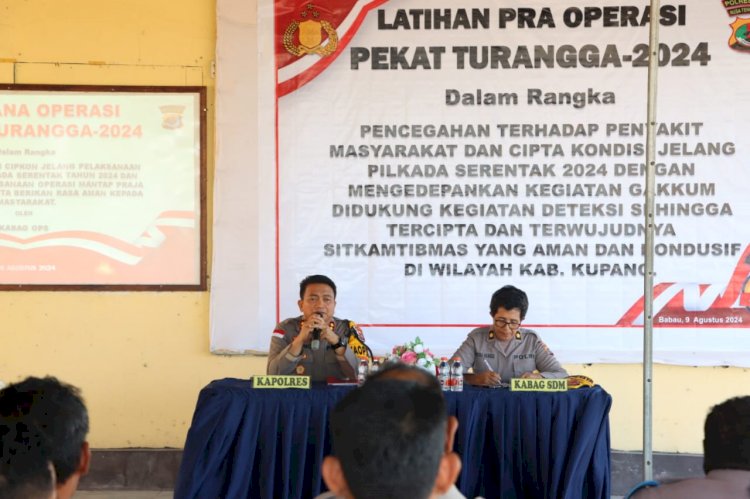 Operasi Pekat Turangga 2024 : Upaya Polres Kupang Mencegah Penyakit Masyarakat dan Cipta Kondisi Jelang Pilkada Serentak 2024