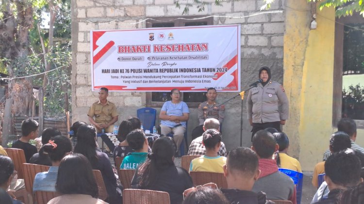 Polisi Wanita Polda NTT Gelar Bakti Kesehatan dalam Rangka Hari Jadi ke-76 di Kupang Tengah