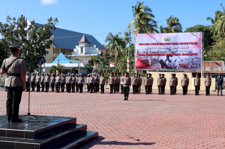 Kapolres Kupang AKBP Anak Agung Gde Anom Wirata, S.I.K., M.H  Pimpin Upacara Hari Juang Polri