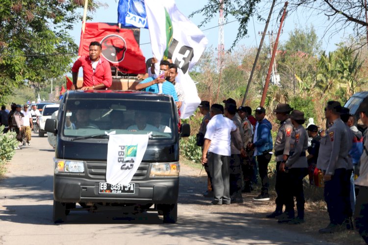 Pengamanan Pendaftaran Calon Kepala Daerah Hari Kedua di KPUD Kabupaten Kupang Berjalan Aman dan Lancar