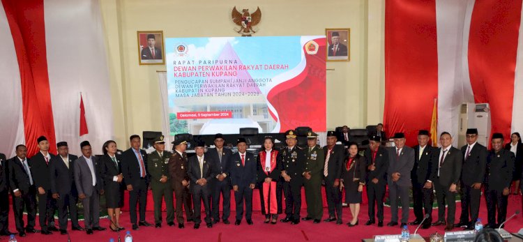 Kapolres Kupang Hadiri Pelantikan Anggota DPRD Kabupaten Kupang Periode 2024-2029