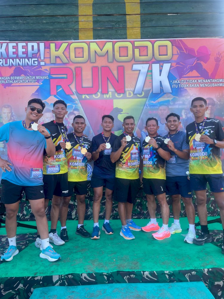 Polres Kupang Ikut Meriahkan Komodo Run 7K yang Digelar Brigif 21 Komodo