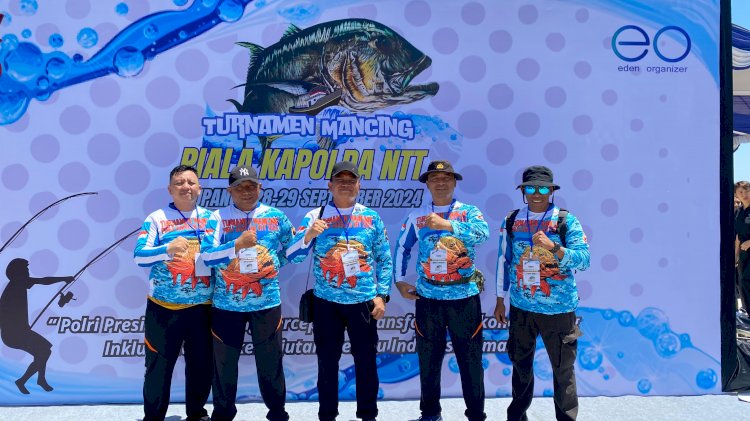 Kapolres Kupang Pimpin Tim Polres Dalam Lomba Mancing Kapolda Cup 2024