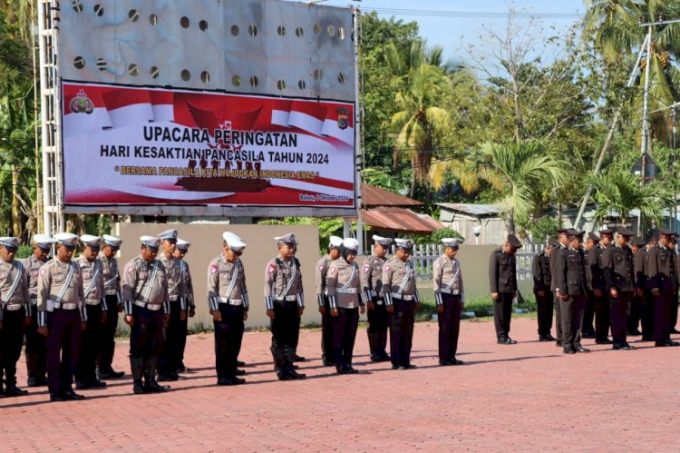 Upacara Hari Kesaktian Pancasila di Polres Kupang Dilaksanakan Secara Khidmat