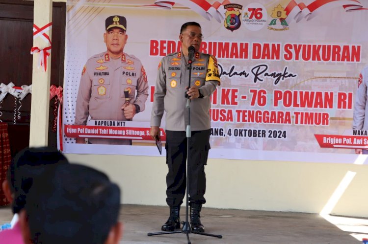 Polwan Polda NTT Tunjukkan Kepedulian Sosial melalui Syukuran dan Bedah Rumah Warga di Kupang