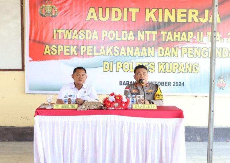 Itwasda Polda NTT Lakukan Audit Kinerja Tahap II Tahun 2024 di Polres Kupang