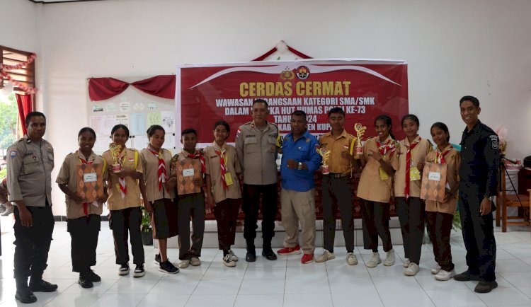 HUT Humas Polri di Polres Kupang Dimeriahkan Lomba Cerdas Cermat Wawasan Kebangsaan, 24 Sekolah SMA dan SMK Ikut Berpartisipasi