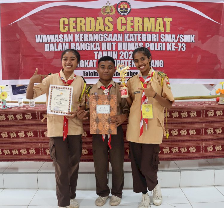 Juarai Lomba Cerdas Cermat Wawasan Kebangsaan, Siswa SMAN 1 Nekamese Ucapkan Terima Kasih kepada Kapolres Kupang