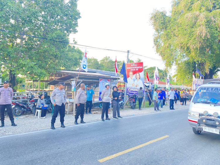 Satgas Operasi Mantap Praja Polres Kupang Sukses Amankan Kampanye Akbar Paket Kemesraan di Kabupaten Kupang