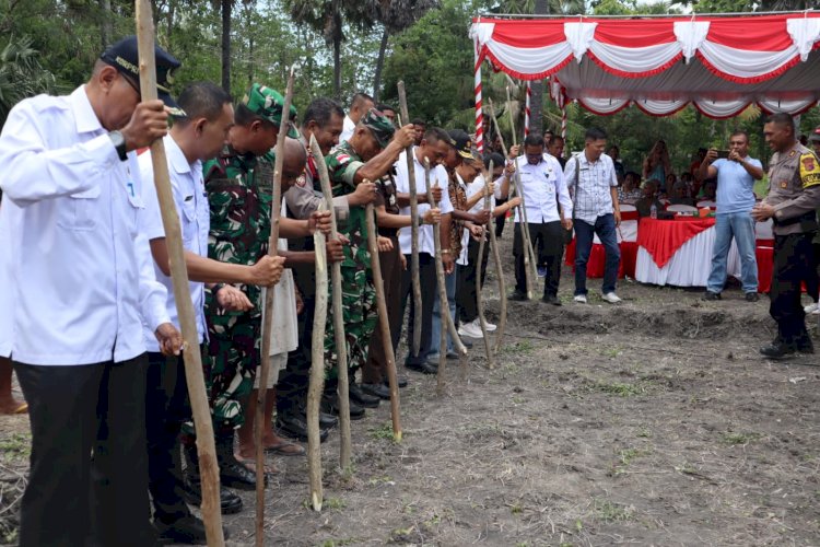 Dukung Asta Cita Presiden, Polres Kupang Hadiri Lounching Gugus Tugas Mendukung Ketahanan Pangan Secara Daring di Kelurahan Merdeka, Kupang Timur