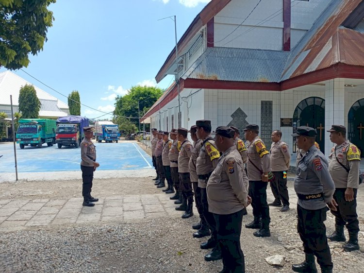 Polres Kupang Kawal Distribusi Logistik Pemilu hingga Pelosok Amfoang