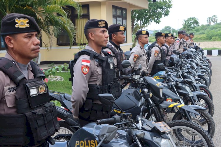 Polres Kupang Kerahkan 100 Personil Amankan Tahap Penghitungan Suara Pilkada Serentak 2024