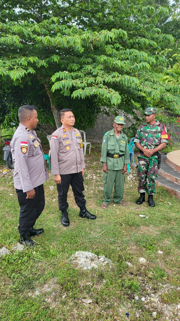 Kapolres Kupang Tinjau Rapat Pleno PPK Kecamatan Amarasi Selatan, Pastikan Keamanan Terjaga