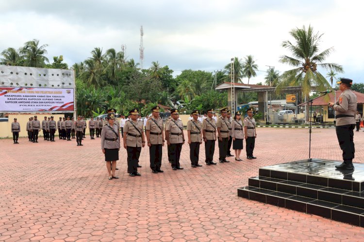 Kapolres Kupang Pimpin Sertijab Pejabat Utama dan Kapolsek, Ditutup dengan Kenal Pamit dan Buka Puasa Bersama