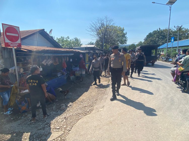Cegah Premanisme, Regu Siaga Polres Kupang Sisir Pasar Lili dan Wisata Kolam Oenaek