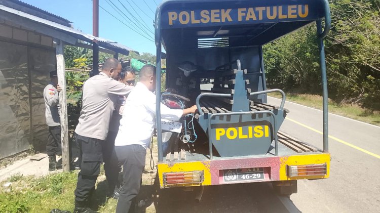 Polsek Fatuleu Amankan Motor Ditinggal Pemilik di Jalan Timor Raya dan Serahkan Kembali dengan Aman